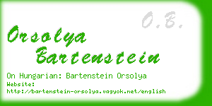 orsolya bartenstein business card